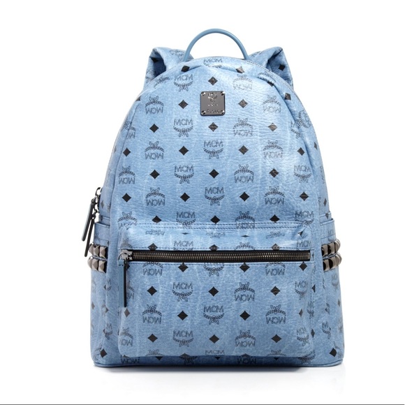 mcm backpack light blue